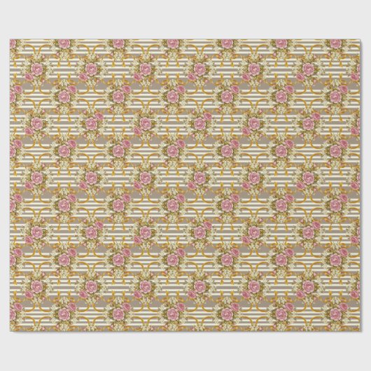 Vintag Bouquet Geschenkpapier (Flach)