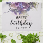 Vintag Bouquet | Maßgeschneiderte Geburtstagskalli Geschirrtuch (Gefaltet)