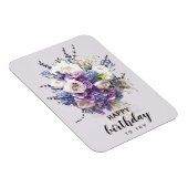 Vintag Bouquet | Maßgeschneiderte Geburtstagskalli Magnet (Rechte Seite)