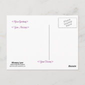 Vintag Bouquet Postkarte (Rückseite)