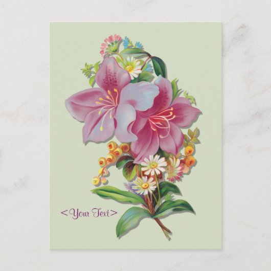 Vintag Bouquet Postkarte (Vorderseite)