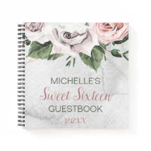Vintag Bouquet Rose 16 . Geburtstag Guest Book