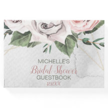 Vintag Bouquet Rose Brautparty Gästebuch