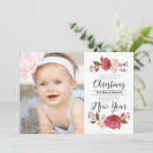 Vintag Bouquet Weihnachtsfeiertag Feiertagskarte (Stehend Vorderseite)