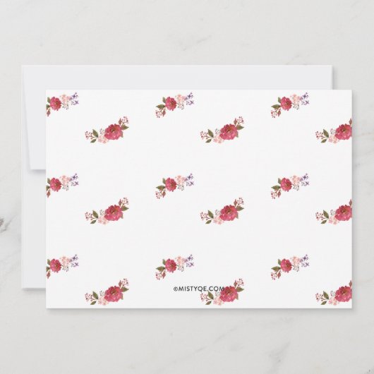 Vintag Bouquet Weihnachtsfeiertag Feiertagskarte (Rückseite)