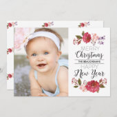 Vintag Bouquet Weihnachtsfeiertag Feiertagskarte (Vorne/Hinten)