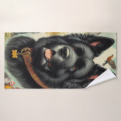 Vintag Bouvier des Flandres Seamless Badehandtuch (Badehandtuch)