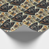 Vintag Bouvier des Flandres Seamless Geschenkpapier (Ecke)