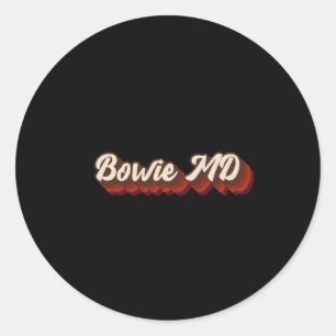 Vintag Bowie Maryland Runder Aufkleber