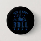 Vintag Bowling Bowler Button (Vorderseite)