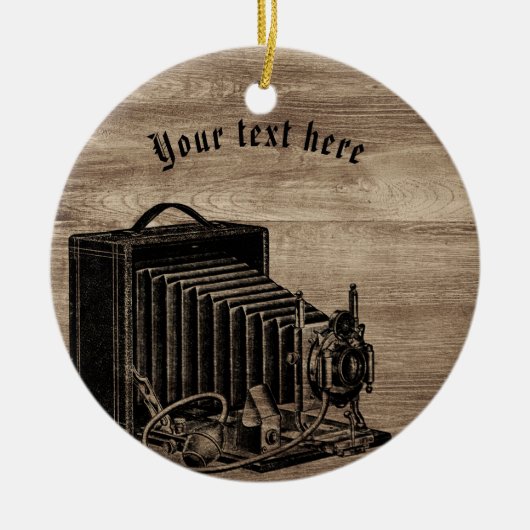 Vintag Box Camera Silhouette Ornament (Vorne)