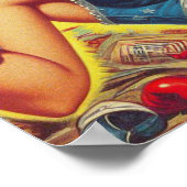 Vintag-Boxe-Button Poster (Ecke)