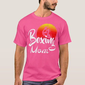 Vintag Boxen Mama Retro Sonnenuntergang Funny Boxe T-Shirt