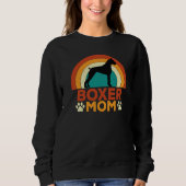 Vintag Boxer Dog Mama Sunset Sweatshirt (Vorderseite)