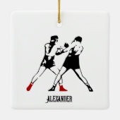 Vintag Boxing Vibes Keramikornament (Rückseite)