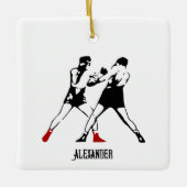 Vintag Boxing Vibes Keramikornament (Vorderseite)