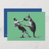 Vintag Boxkangaroo Postkarte (Vorne/Hinten)