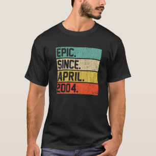 Vintag Boys Girls 18. Geburtstag Epic Seit April T-Shirt
