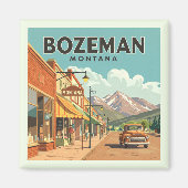 Vintag Bozeman Montana Magnet (Vorne)