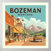 Vintag Bozeman Montana Poster (Vorne)