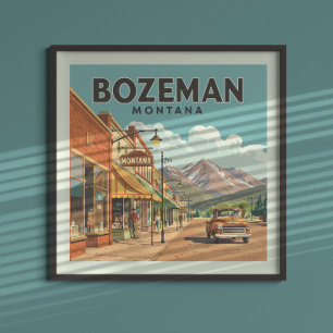 Vintag Bozeman Montana Poster
