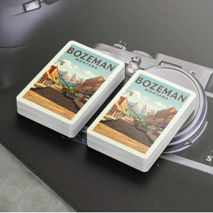 Vintag Bozeman Montana Spielkarten