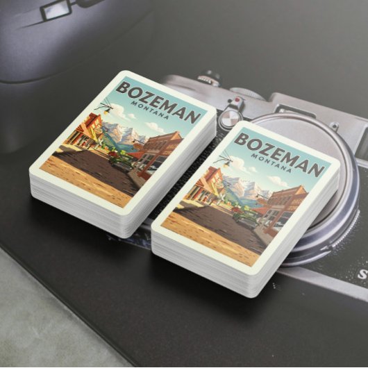 Vintag Bozeman Montana Spielkarten