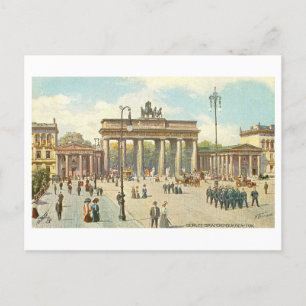 Vintag Brandenburger Tor Berlin Deutschland Postkarte