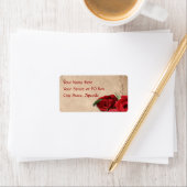 Vintag Brandy-Rose Adressaufkleber (Insitu)