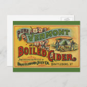 Vintag Brattleboro Jelly Boiled Cider Vermont Postkarte (Vorne/Hinten)