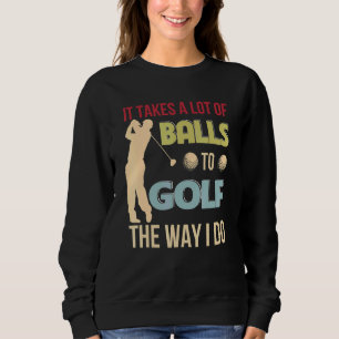Vintag braucht es viele Bälle, um so zu Golf wie i Sweatshirt