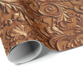 Vintag-braun-geklebtes Leder Bluetooth-Lautspreche Geschenkpapier (Rolleneckpunkt)