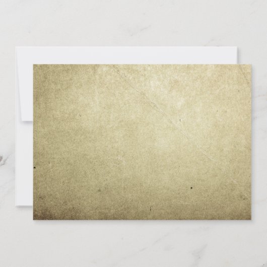 Vintag-Braun-Hochzeitsreise Einladung (Rückseite)