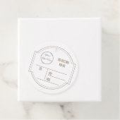 Vintag-braun mit Logo-Etikett Geschenkanhänger (Beispiel)