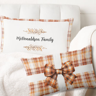 Vintag-braun-orange-Personalisierter Name Geschenk Lendenkissen