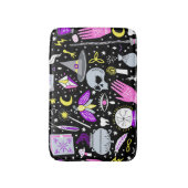 Vintag-braun-orange Tartan kariert. Badematte (Vorderseite Vertikal)