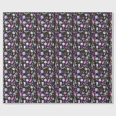 Vintag-braun-orange Tartan kariert. Geschenkpapier (Flach)