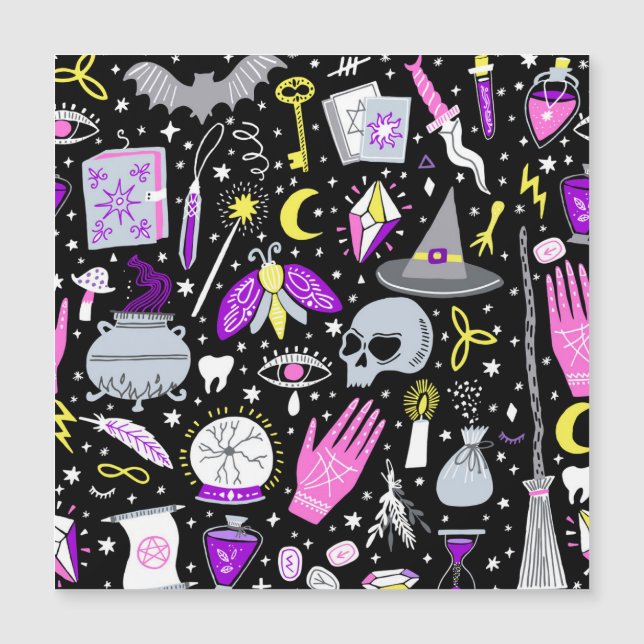 Vintag-braun-orange Tartan kariert. Magnetkarte (Vorderseite)