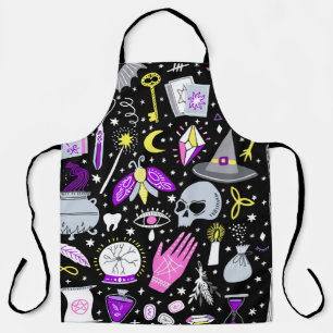 Vintag-braun-orange Tartan kariert. Schürze