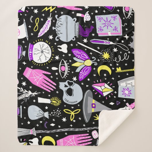 Vintag-braun-orange Tartan kariert. Sherpadecke (Vorderseite)