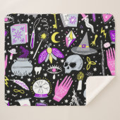 Vintag-braun-orange Tartan kariert. Sherpadecke (Vorderseite (Horizontal))