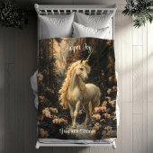 Vintag-Braun-Rosa-Einhorn-Kinderzimmer Fleecedecke