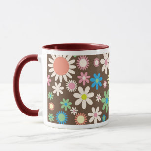 Vintag-braune Blütenblüte Mutter-Tag-Tasse Tasse