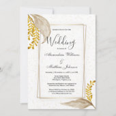 Vintag-braune Blütenhochzeit Einladung (Vorderseite)