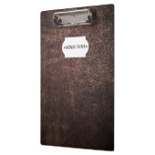 Vintag-braune Lederhaube Klemmbrett (Links)