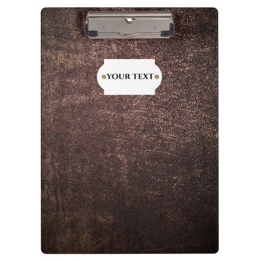 Vintag-braune Lederhaube Klemmbrett (Vorderseite)