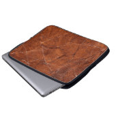 Vintag-braune Marmorstruktur Laptopschutzhülle (Vorne Knopf)