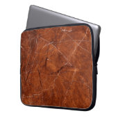 Vintag-braune Marmorstruktur Laptopschutzhülle (Vorderseite Links)
