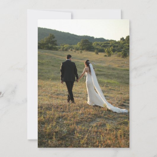 Vintag-braune rustikale Hochzeit Einladung (Rückseite)