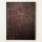 Vintag-brauner Lederplaner Planer (Rückseite)